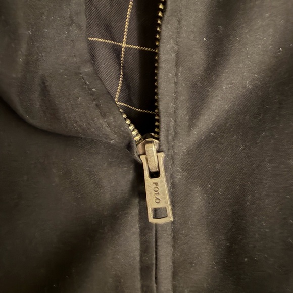 Polo by Ralph Lauren Men's Black Jacket with Checkered Lining - Picture 3 of 8